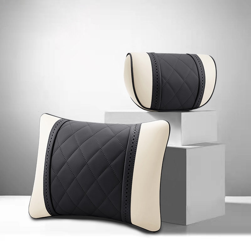 TEEK - Detailed Luxury Car Pillow Set AUTO ACCESSORIES theteekdotcom black white set  
