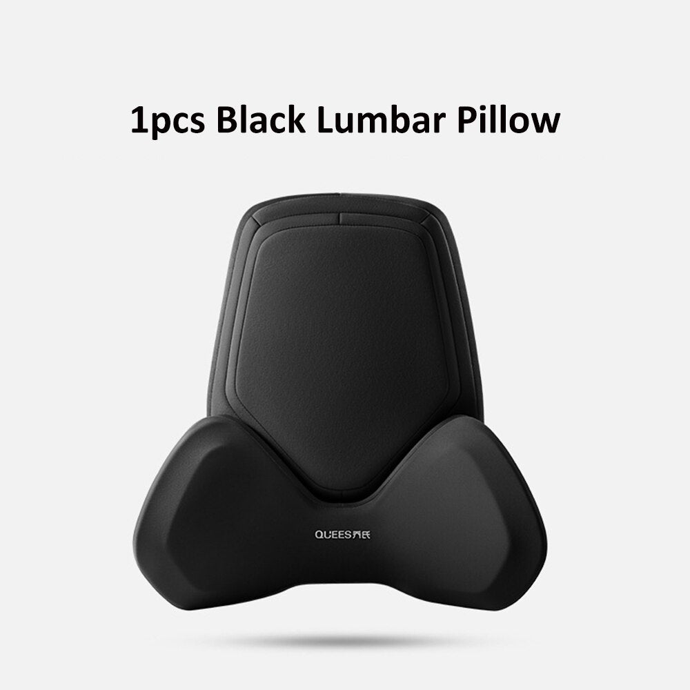 TEEK - Universal Posture Correction Headrest and Lumbar Support Cushions AUTO ACCESSORIES theteekdotcom 1pcs Black back  