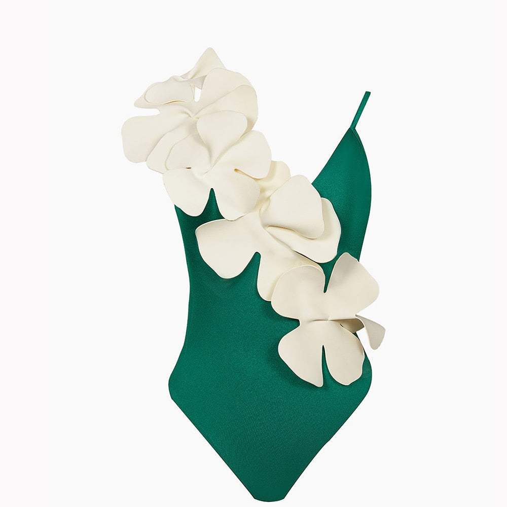 TEEK - Vintage Style Petal Spill Swimwear SWIMWEAR theteekdotcom Green S 