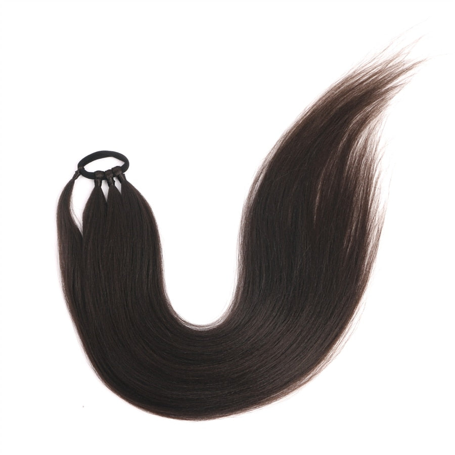TEEK - Easy Ponytail Extensions HAIR theteekdotcom Brown Black 26inches 