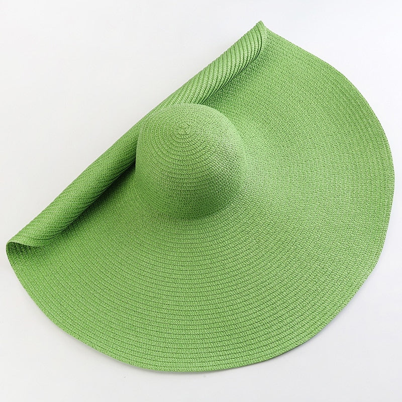 TEEK - 27.5in Oversized Wide Brim Sun Hat HAT theteekdotcom green 54-57cm/21.26-22.44in 