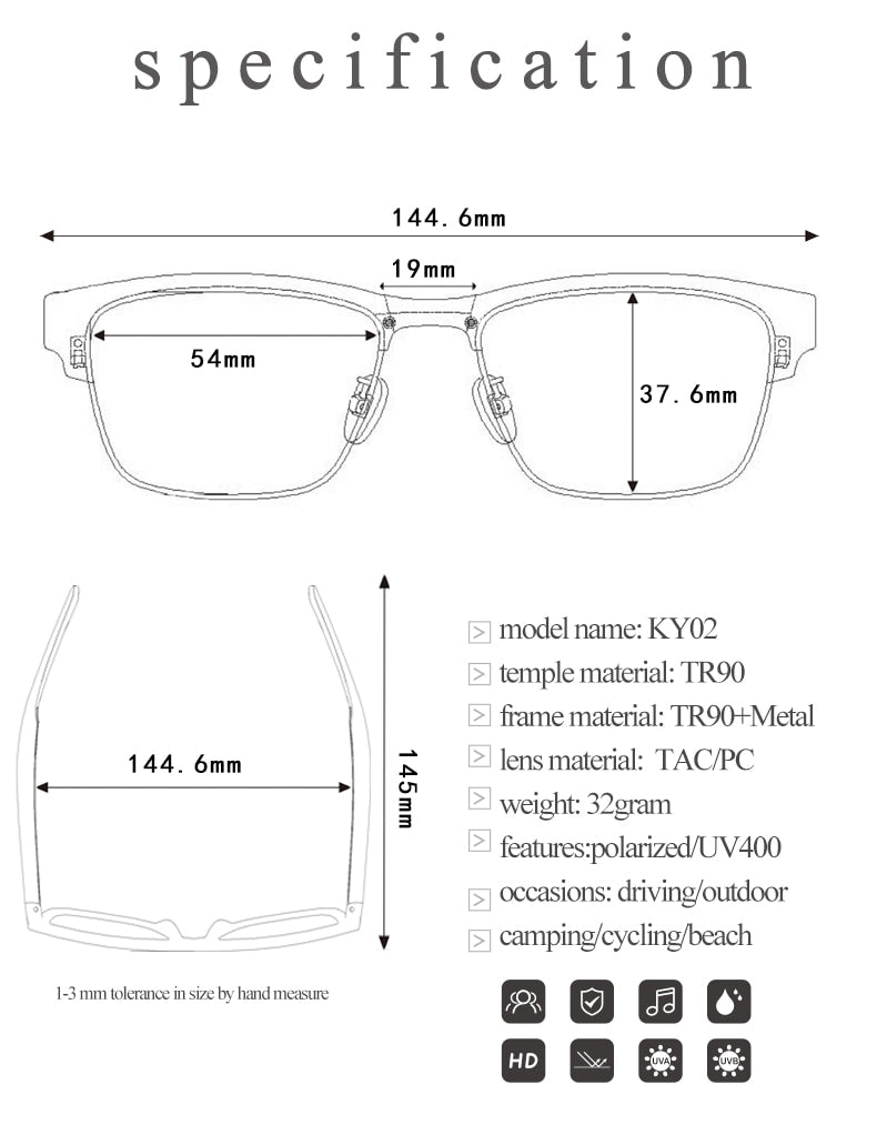 TEEK - Smart Glasses Wireless Bluetooth Sunglasses EYEGLASSES theteekdotcom   