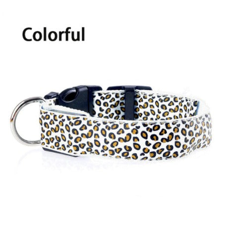 TEEK - Light Up Leopard LED Dog Collar PET SUPPLIES theteekdotcom 7 Colors S 35-43cm 