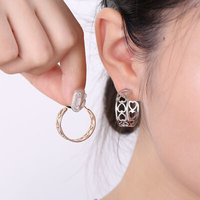 TEEK - Stainless Steel C-Hoop Earrings JEWELRY TEEK Trend   