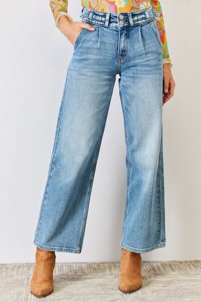 TEEK - High Waist Wide Leg Jeans JEANS TEEK Trend   