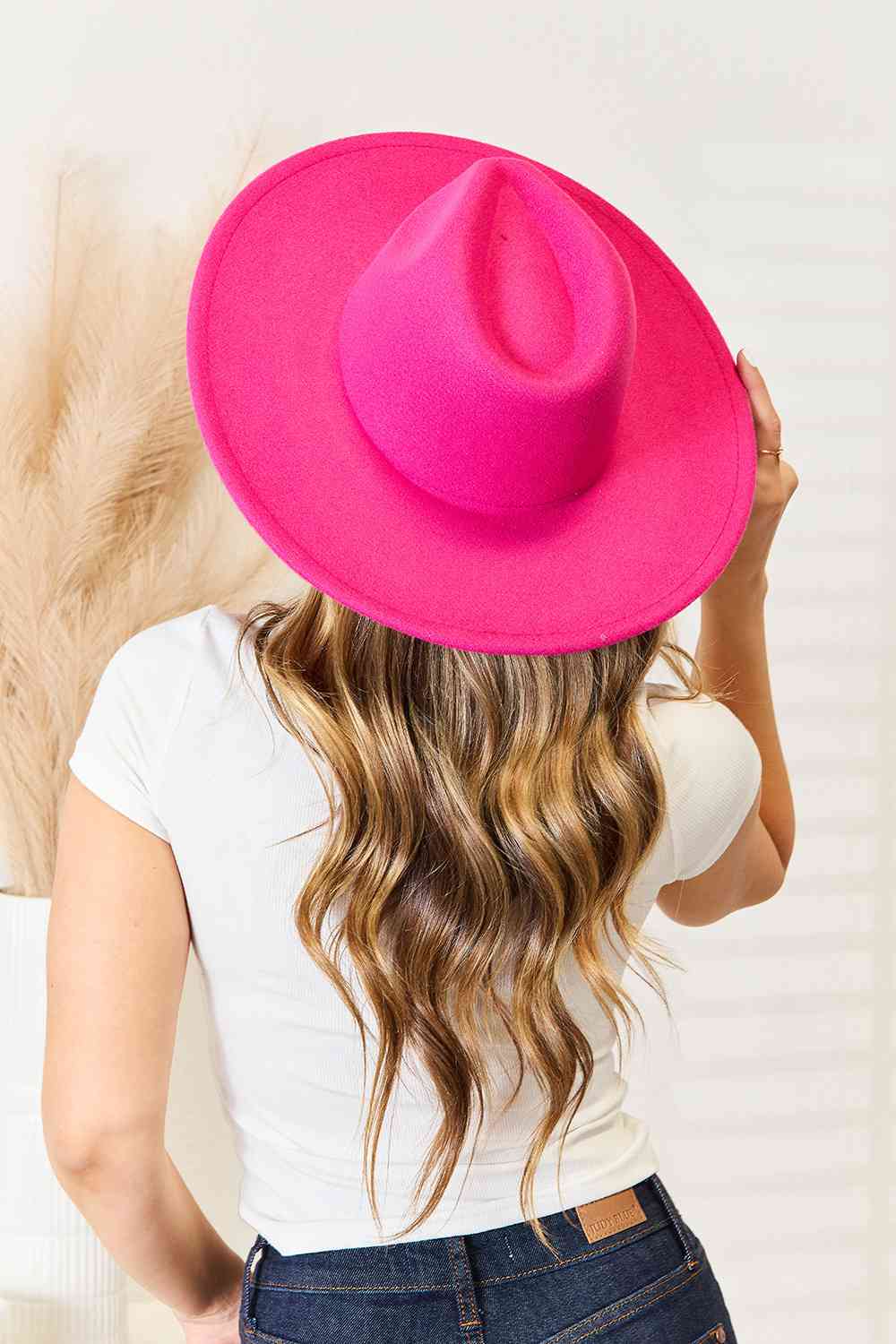 TEEK - Hit Pink Flat Brim Fedora Hat HAT TEEK Trend   