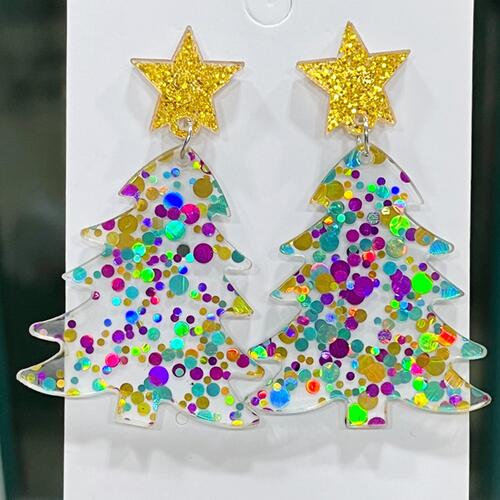 TEEK - Christmas Tree Dangle Earrings JEWELRY TEEK Trend Mid Green  