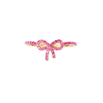 TEEK - 925 SS Mother Daughter Zircon Bow Ring JEWELRY TEEK Trend   