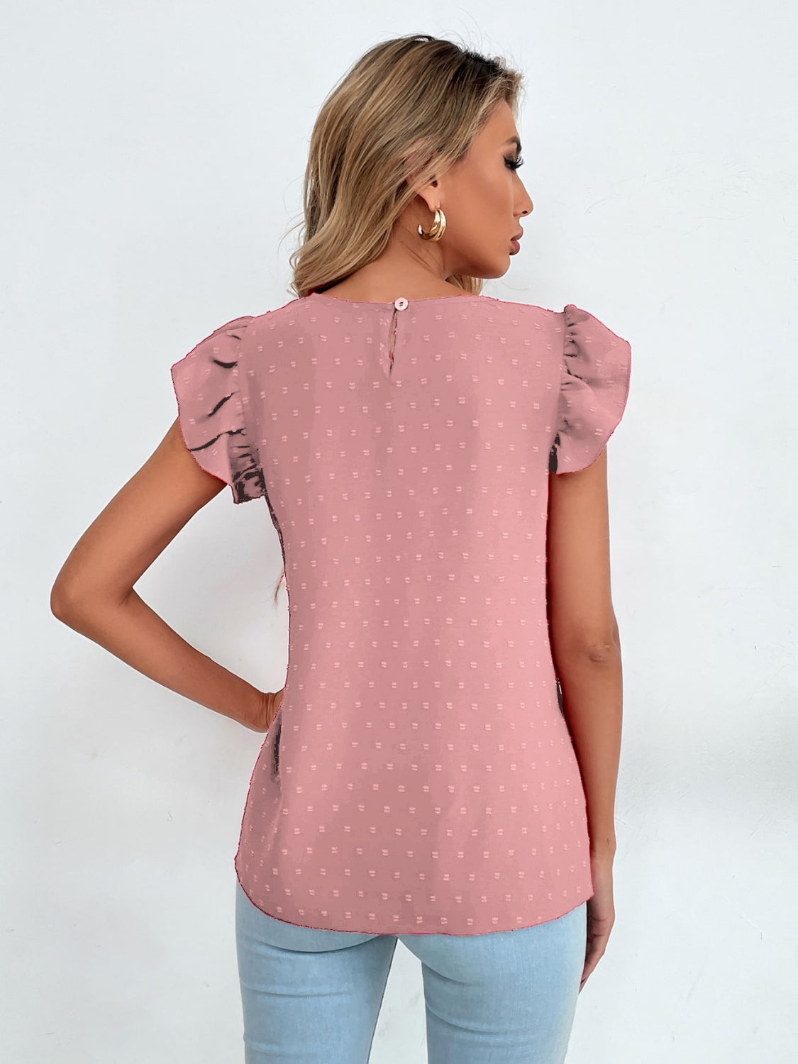 TEEK - Swiss Dot Cap Sleeve Blouse TOPS TEEK Trend   