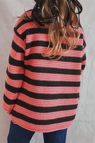 TEEK - Striped Dropped Shoulder Sweater SWEATER TEEK Trend   