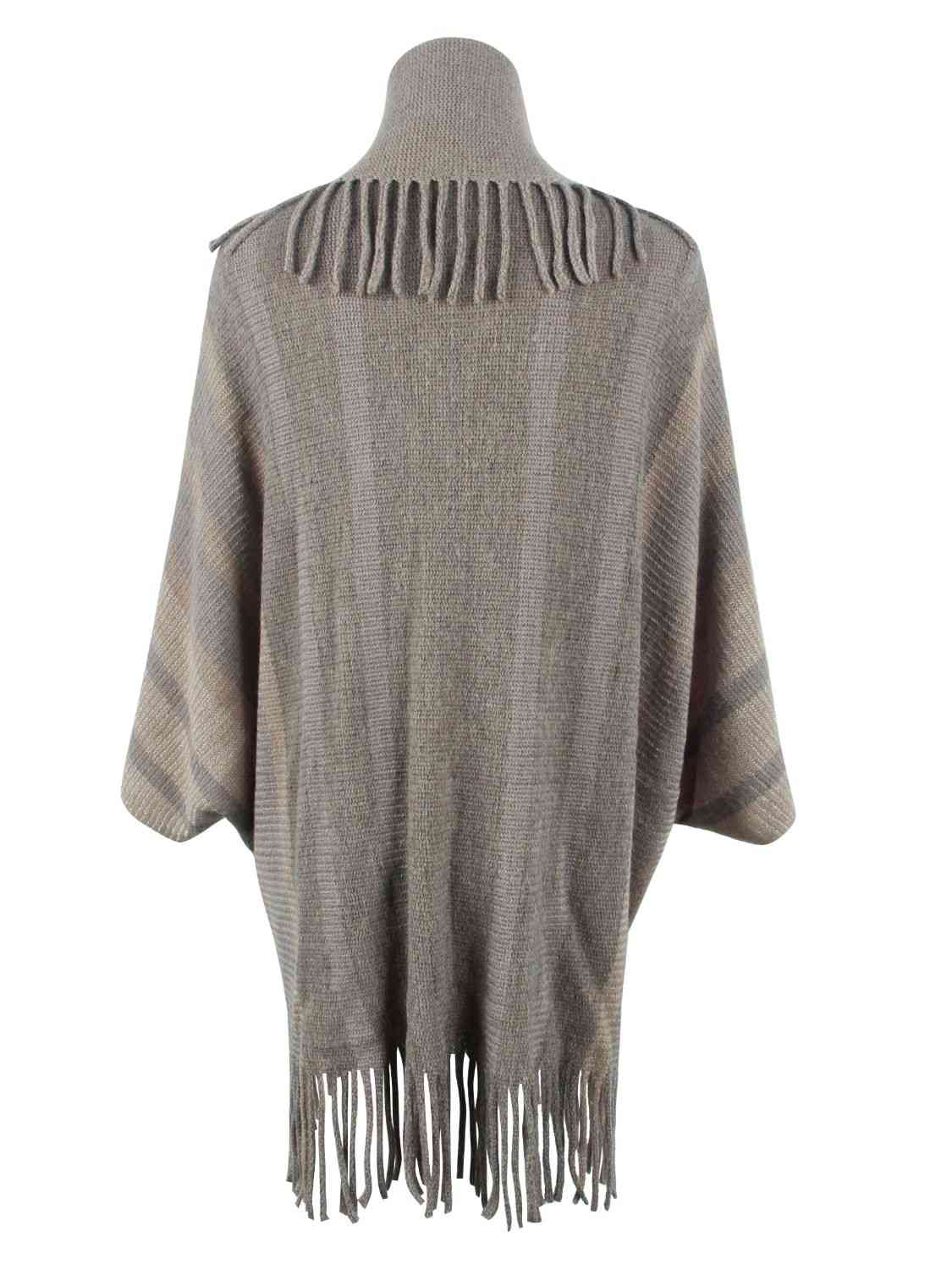 TEEK - Fringe Detail Open Front Sweater SWEATER TEEK Trend   