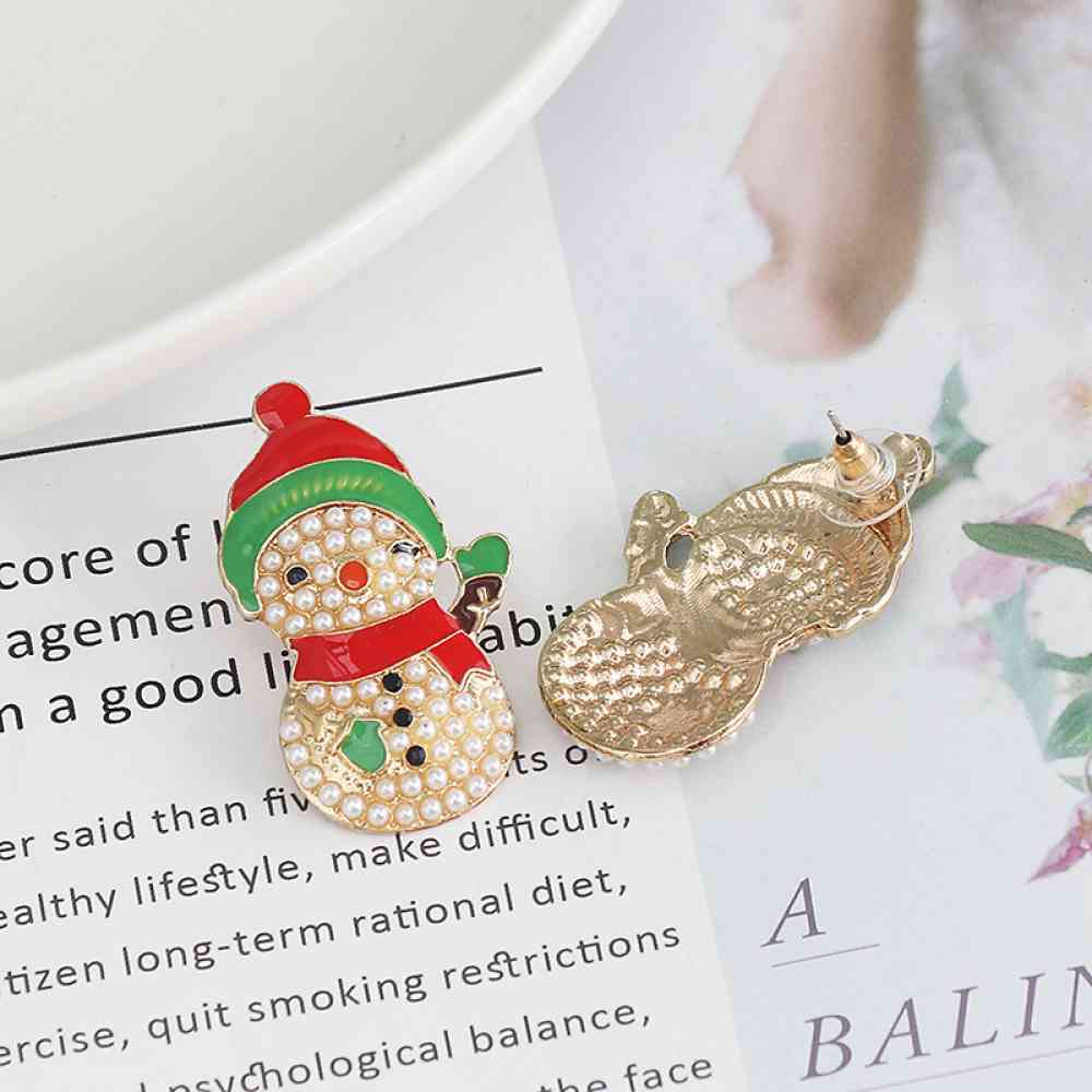 TEEK - Snowman Rhinestone Earrings JEWELRY TEEK Trend   