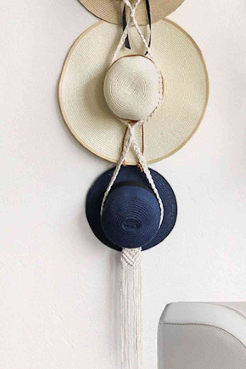 TEEK - Beige Macrame Triple Hat Hanger HOME DECOR TEEK Trend   