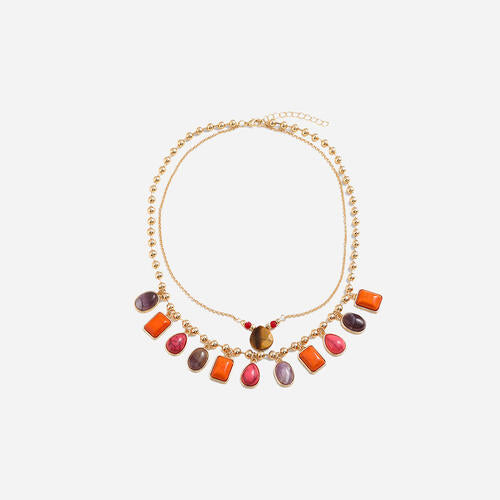TEEK - Adored Double-Layered Necklace JEWELRY TEEK Trend Deep Red  