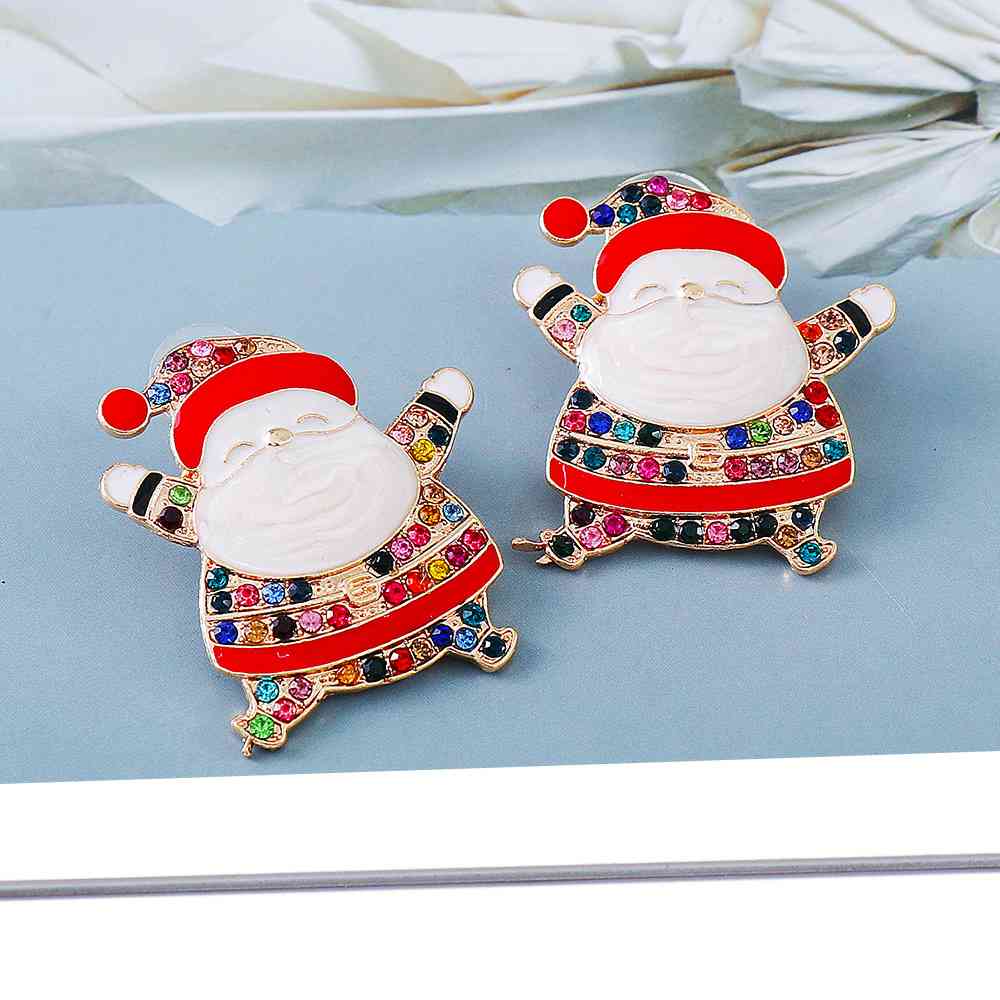 TEEK - Rhinestone Santa Arms Earrings JEWELRY TEEK Trend   