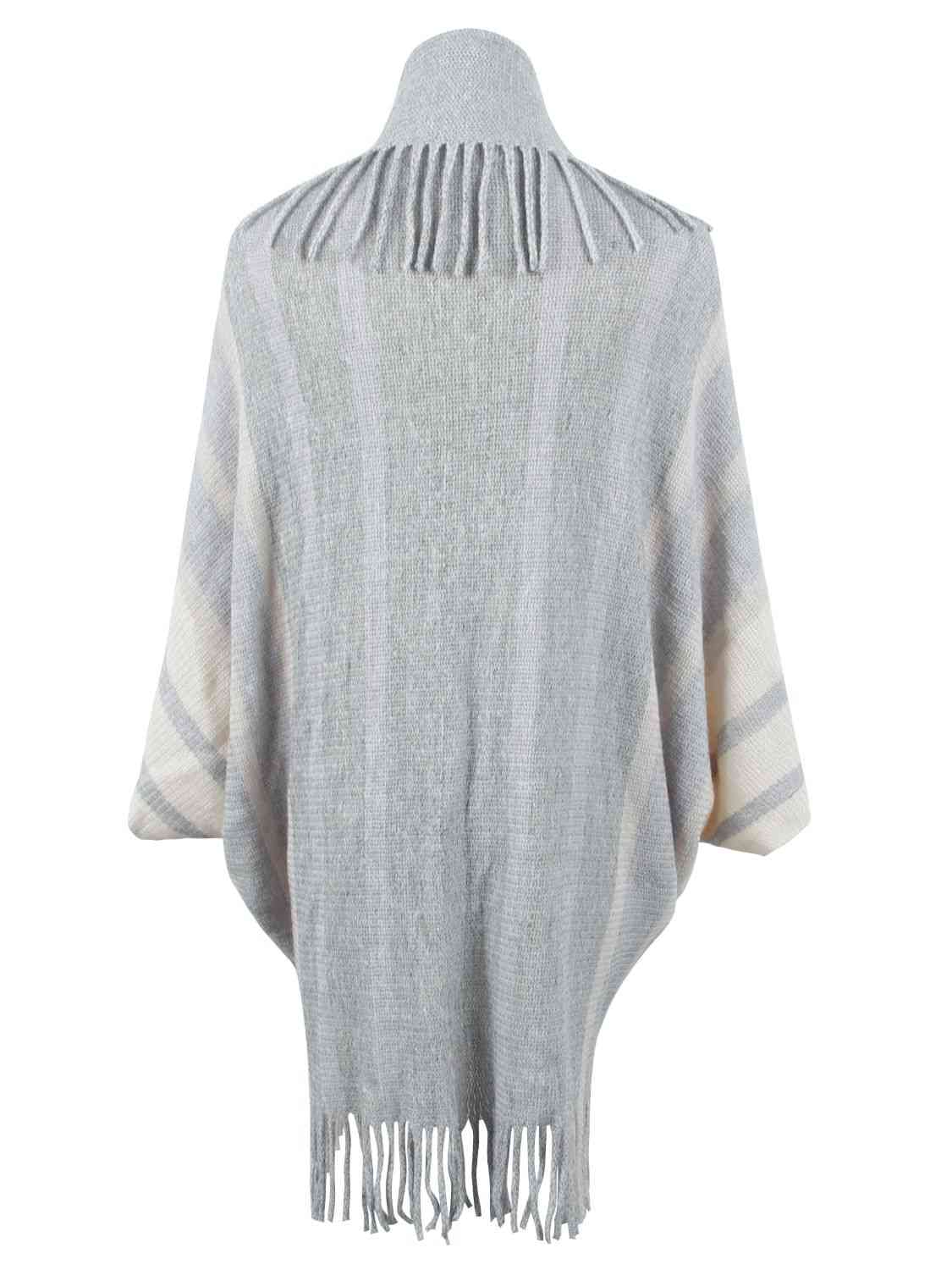 TEEK - Fringe Detail Open Front Sweater SWEATER TEEK Trend   