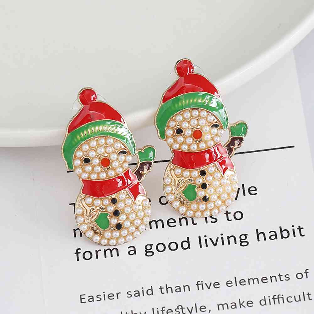 TEEK - Snowman Rhinestone Earrings JEWELRY TEEK Trend   