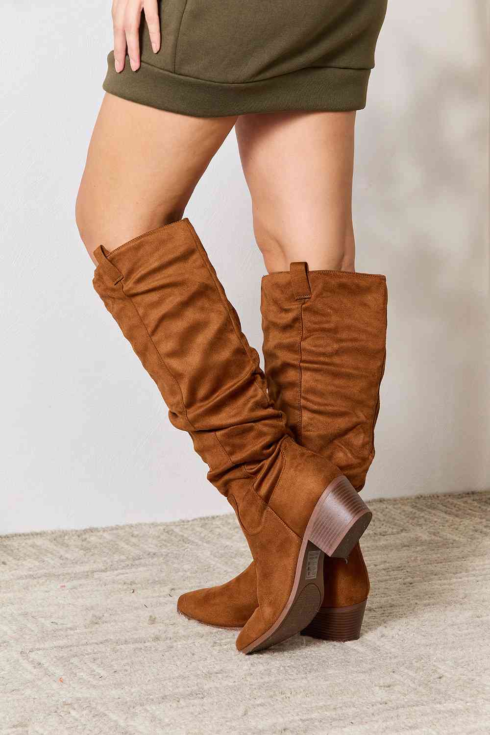 TEEK - Chestnut Block Heel Knee High Boots SHOES TEEK Trend   