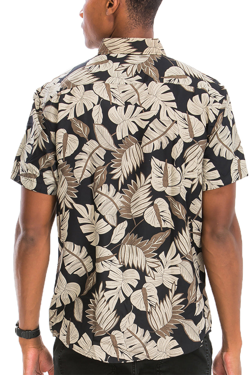 TEEK - DP Hawaiian Short Sleeve Shirt | Black Brown Khaki TOPS theteekdotcom   
