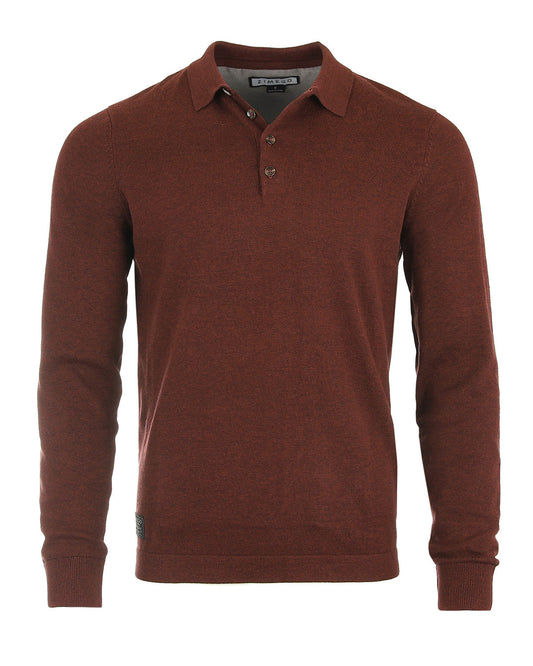 TEEK - Maroon Mens Casual Polo Sweater - Long Sleeve SWEATER TEEK M Small  