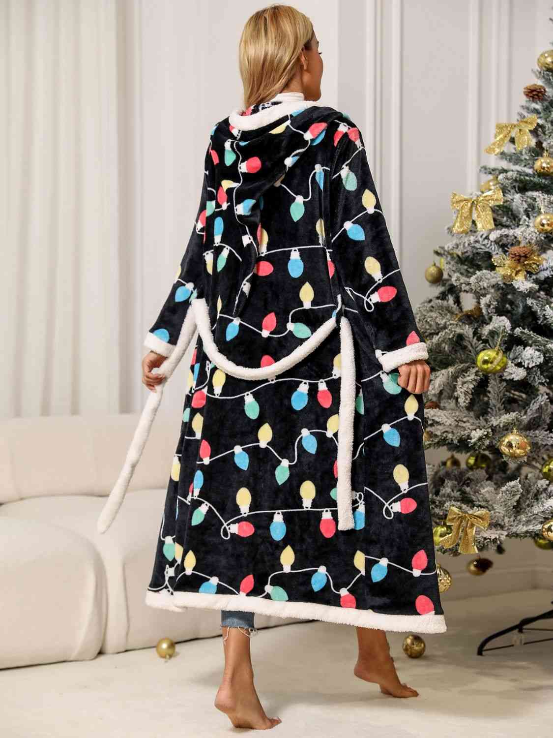 TEEK - Tie Waist Hooded Robe ROBE TEEK Trend   