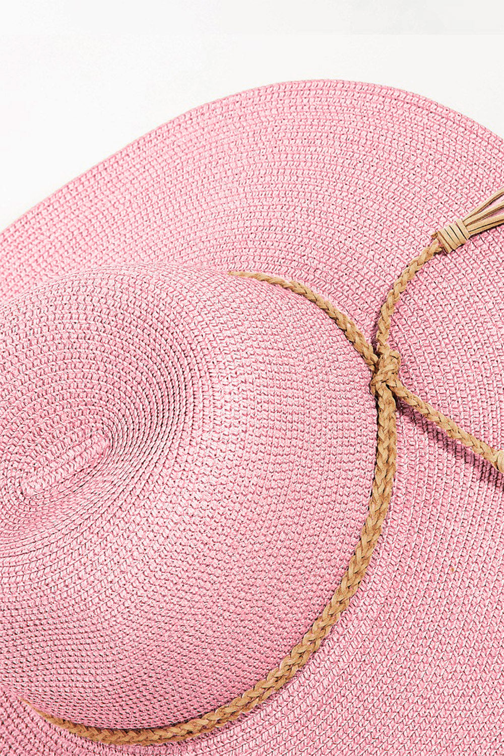 TEEK - Pink Fame Straw Braided Rope Strap Fedora Hat HAT TEEK Trend   