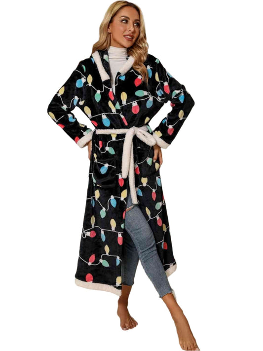 TEEK - Tie Waist Hooded Robe ROBE TEEK Trend S  