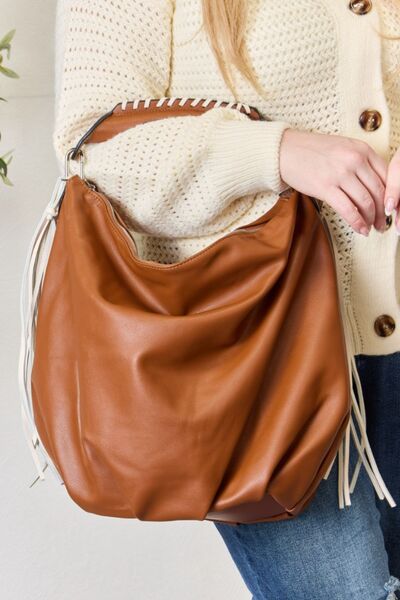 TEEK - Friend Fringe Contrast Handbag BAG TEEK Trend TAN  