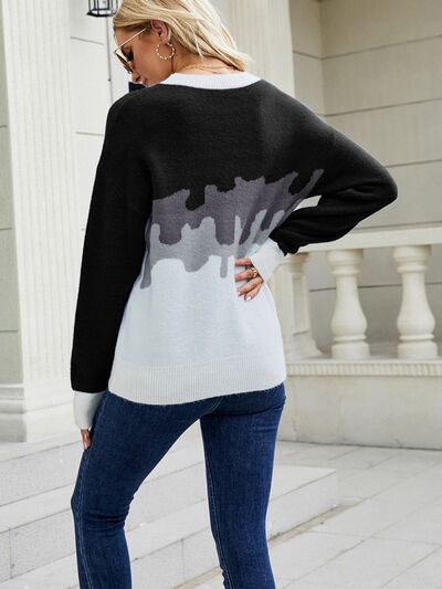 TEEK - Fade Color Block Sweater SWEATER TEEK Trend   