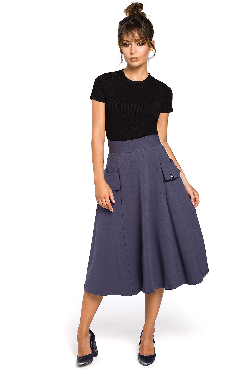 TEEK - Flap Boom Skirt Blue SKIRT theteekdotcom L  