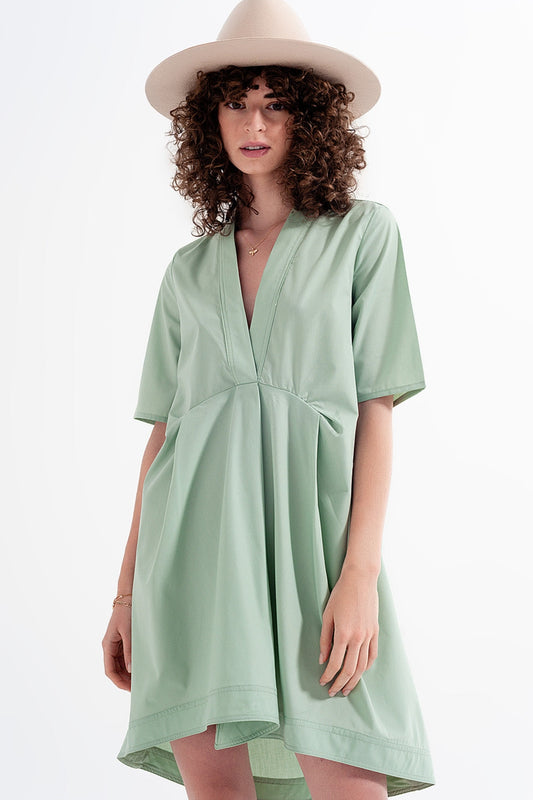 TEEK - Green V Lady Empire Dress DRESS TEEK M   