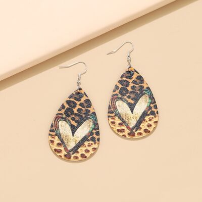 TEEK - Leopard Teardrop Heart Earrings JEWELRY TEEK Trend   