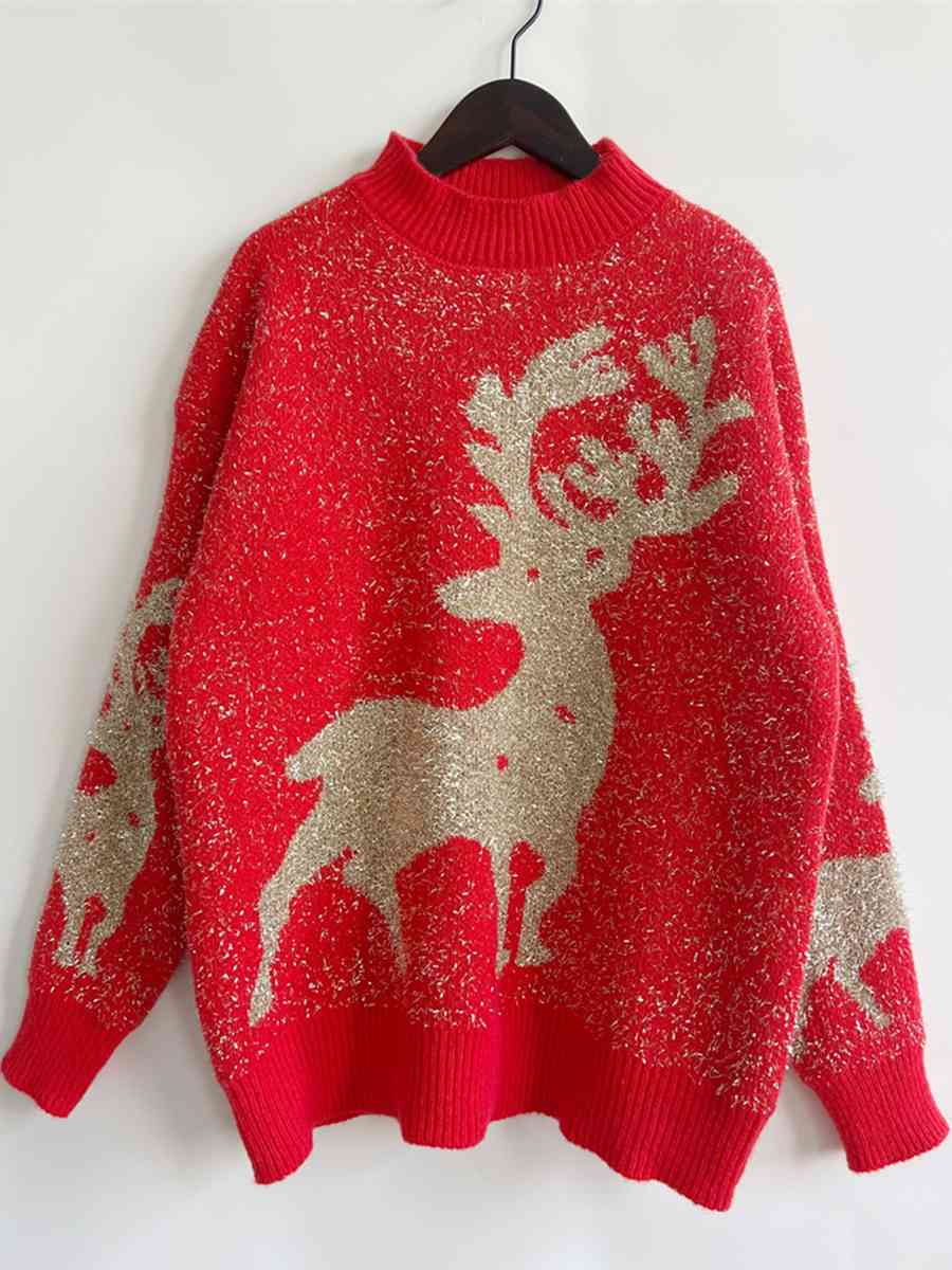 TEEK - Christmas Red Round Neck Sweater SWEATER TEEK Trend   