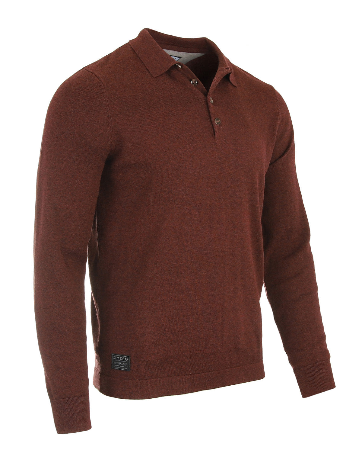 TEEK - Maroon Mens Casual Polo Sweater - Long Sleeve SWEATER TEEK M   