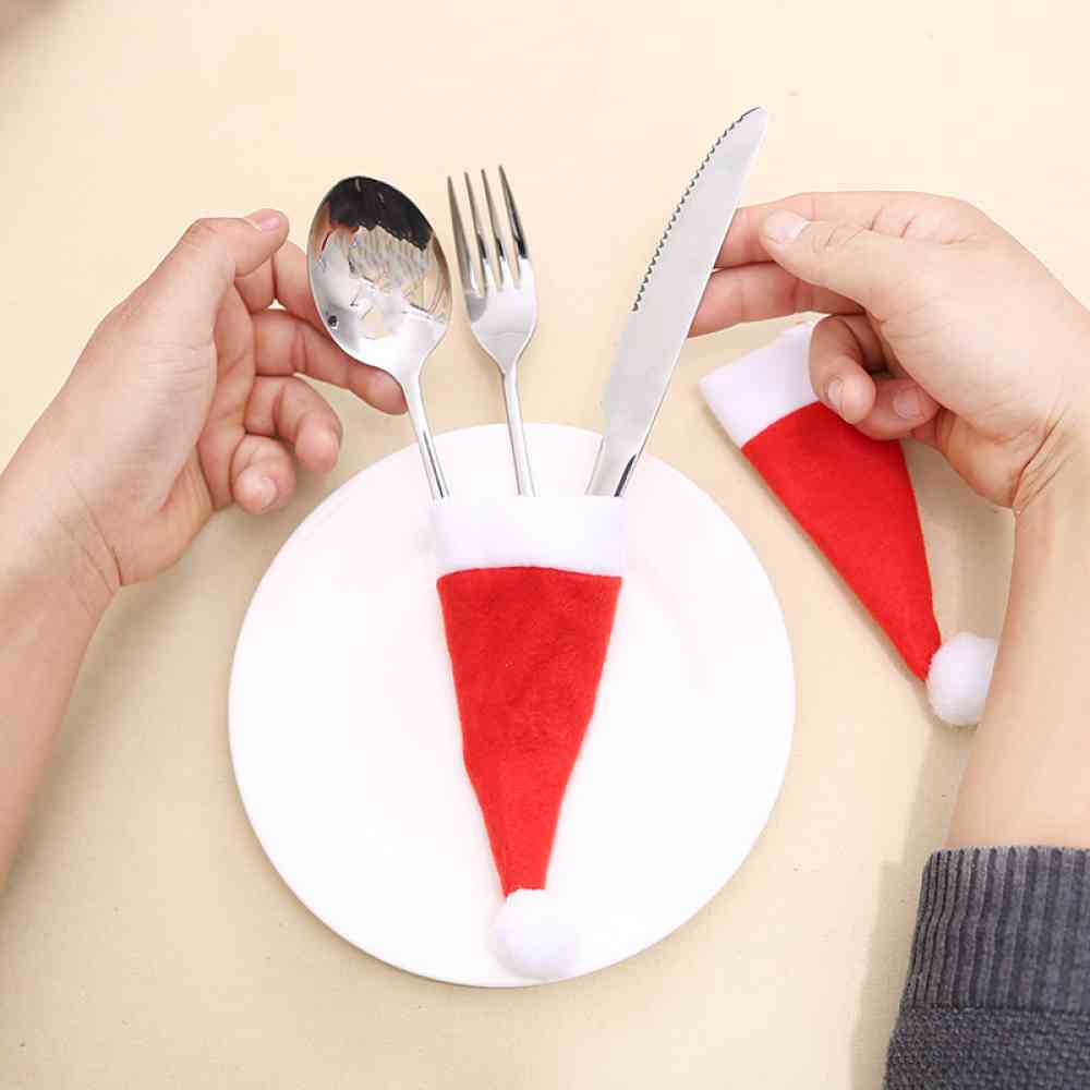 TEEK - 20-Piece Christmas Hat Cutlery Holders HOME DECOR TEEK Trend   