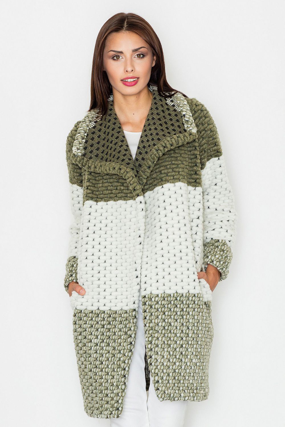 TEEK - Thick Knit Color Block Sweater Figl SWEATER theteekdotcom Green 4 