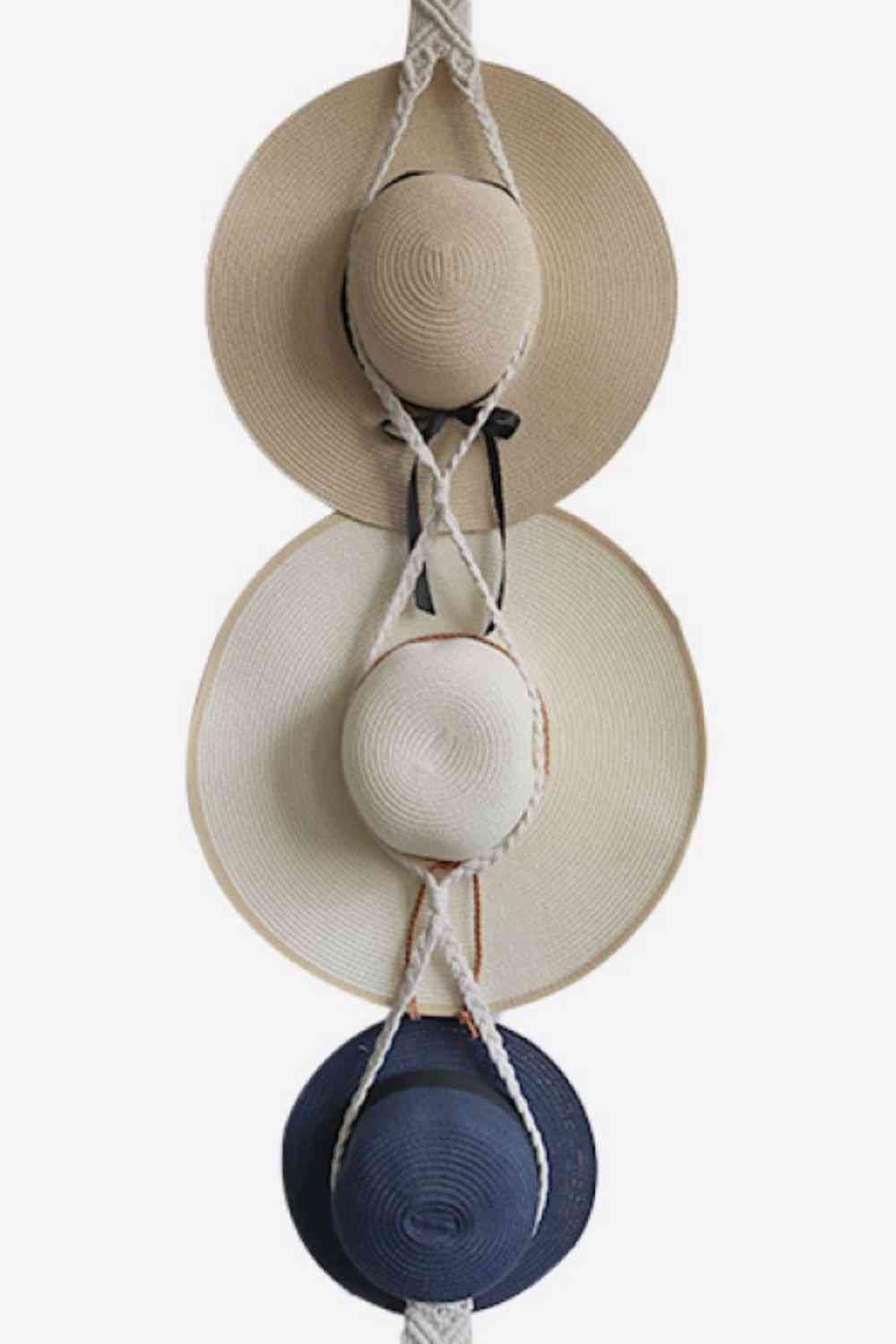 TEEK - Beige Macrame Triple Hat Hanger HOME DECOR TEEK Trend   