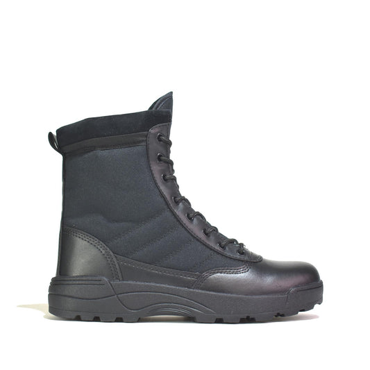 TEEK - Mens Black Mixed Texture Boots SHOES TEEK M UK 6 - EU 40 - US 7  