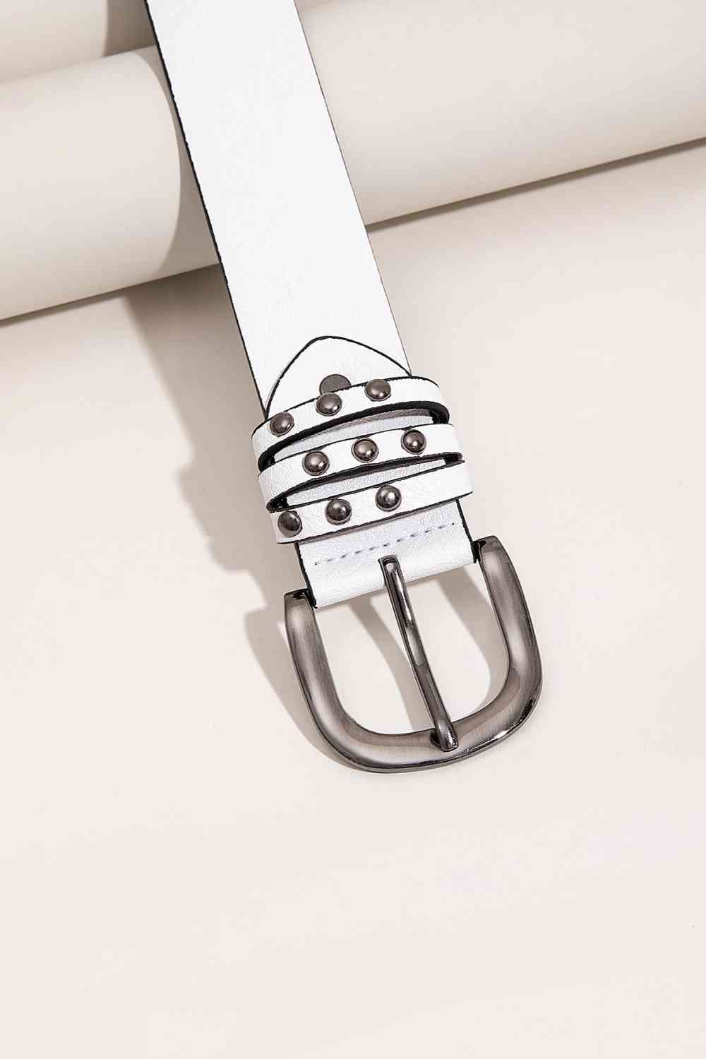 TEEK - White Studded Belt BELT TEEK Trend   