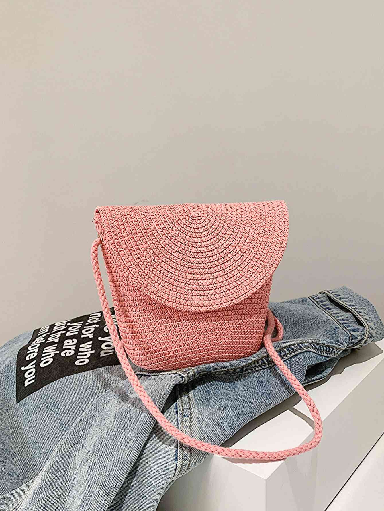 TEEK - Crochet Shoulder Bag BAG TEEK Trend Blush Pink  