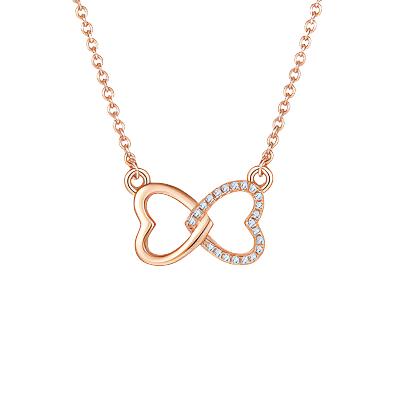 TEEK - 925 SS Heart End Bow Necklace JEWELRY TEEK Trend   