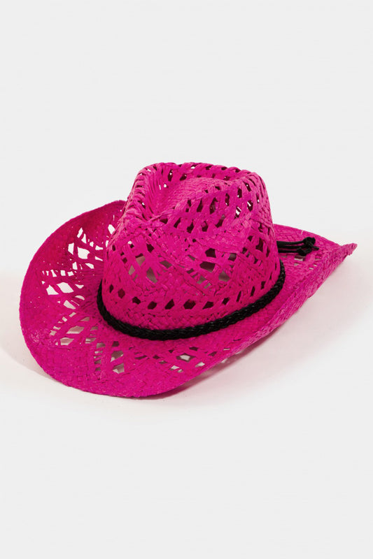 TEEK - Fuchsia Fame Cutout Wide Brim Hat HAT TEEK Trend   