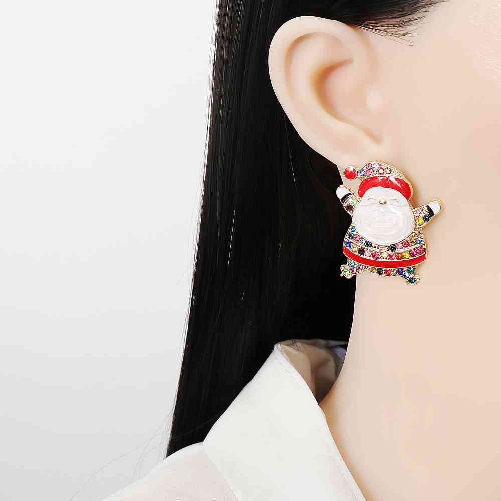 TEEK - Rhinestone Santa Arms Earrings JEWELRY TEEK Trend   