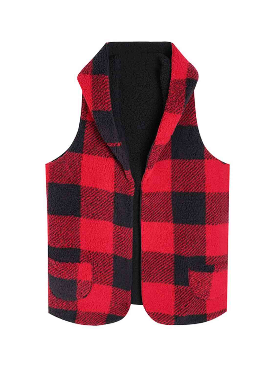 TEEK - Plaid Hooded Vest VEST TEEK Trend   