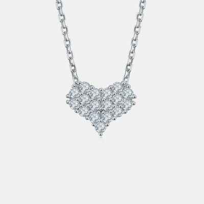 TEEK - Moissanite 925 SS Heart Necklace JEWELRY TEEK Trend   