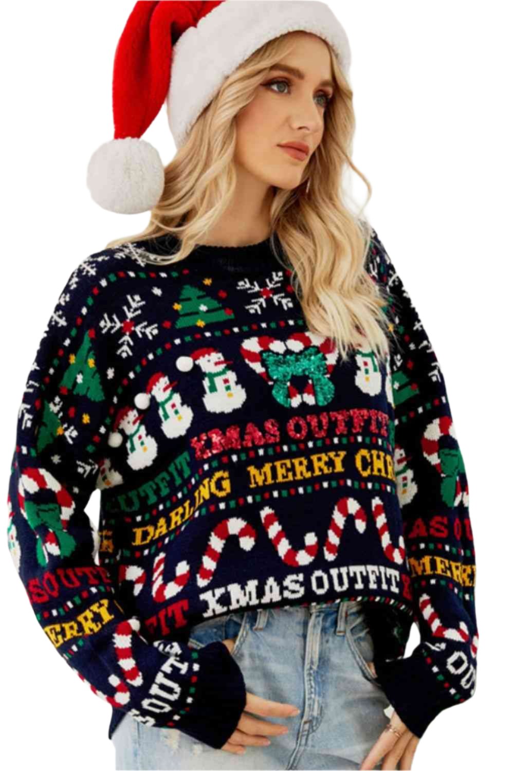 TEEK - Christmas Crewneck Dropped Shoulder Sweater SWEATER TEEK Trend   