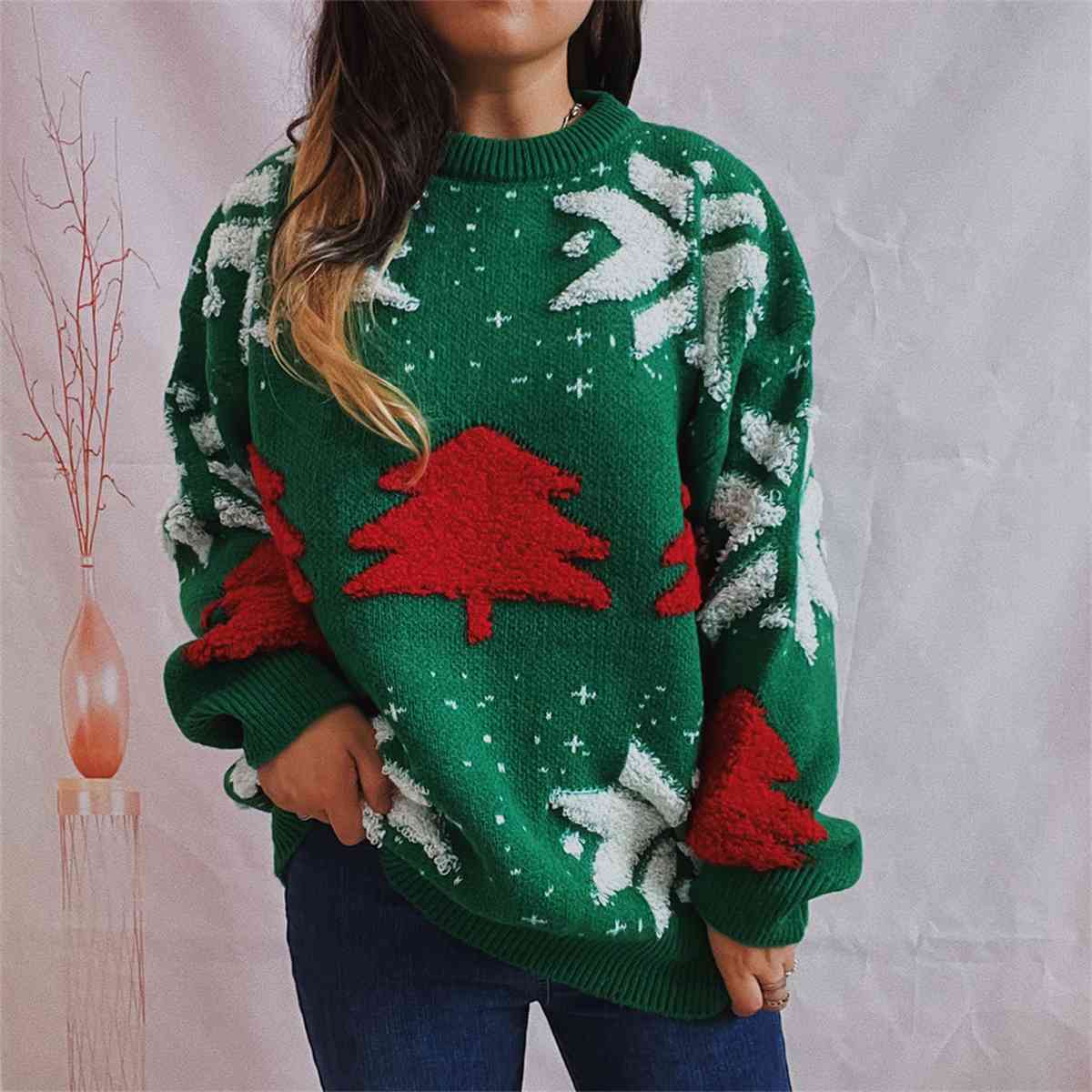 TEEK - Snowflake Long Sleeve Sweater SWEATER TEEK Trend   