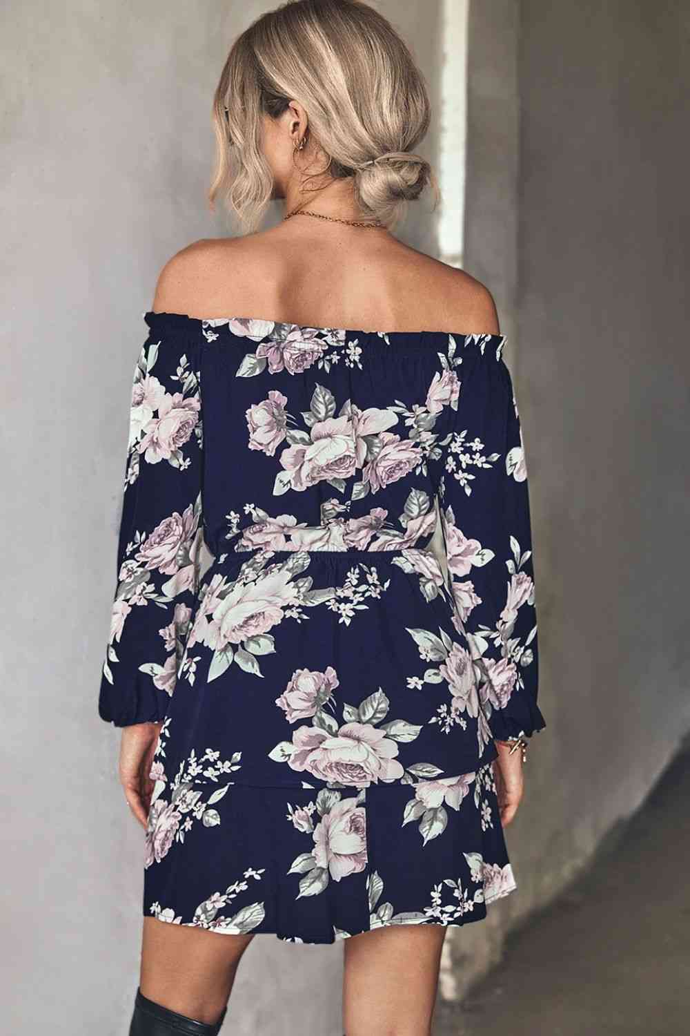 TEEK - Floral Off-Shoulder Layered Dress DRESS TEEK Trend   