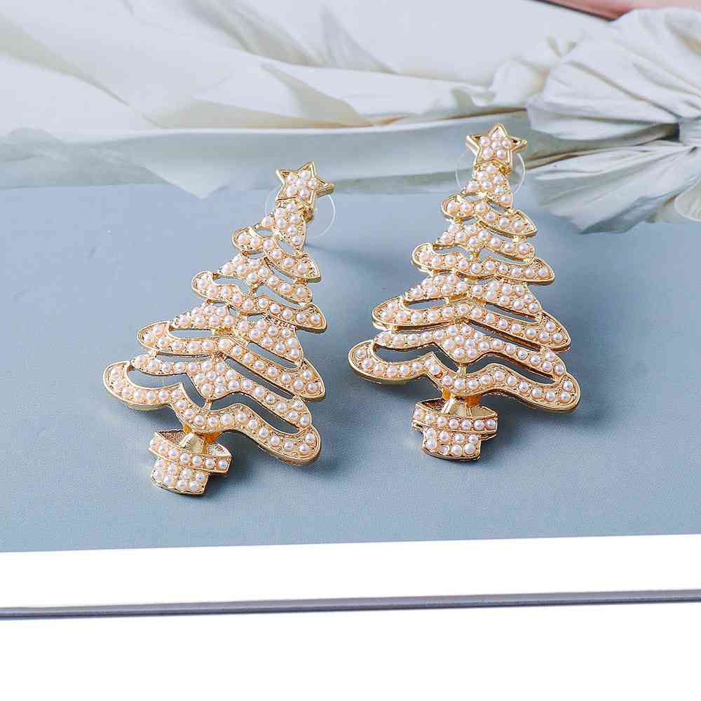 TEEK - Rhinestone Christmas Tree Earrings JEWELRY TEEK Trend   