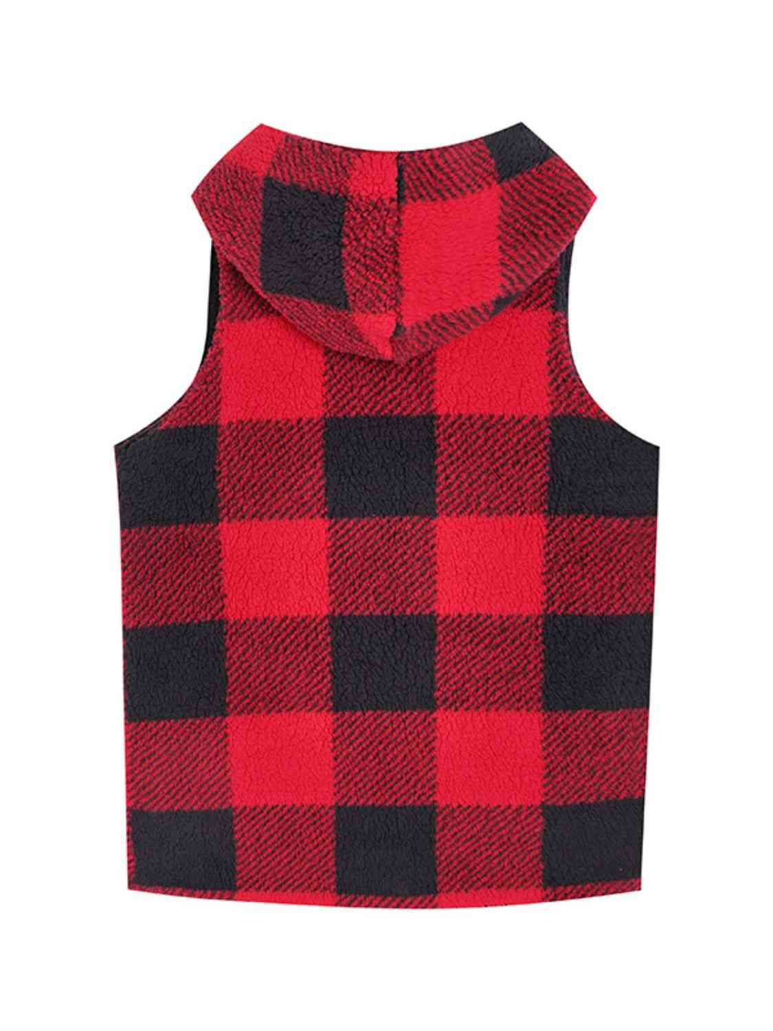 TEEK - Plaid Hooded Vest VEST TEEK Trend   